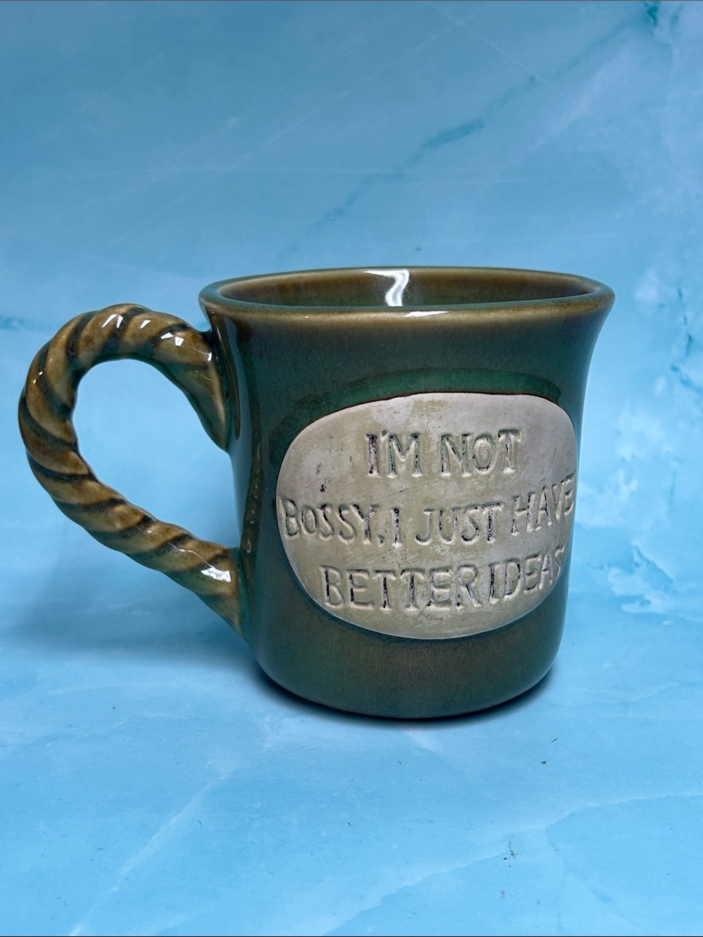 Rustic Green Ceramic Mug